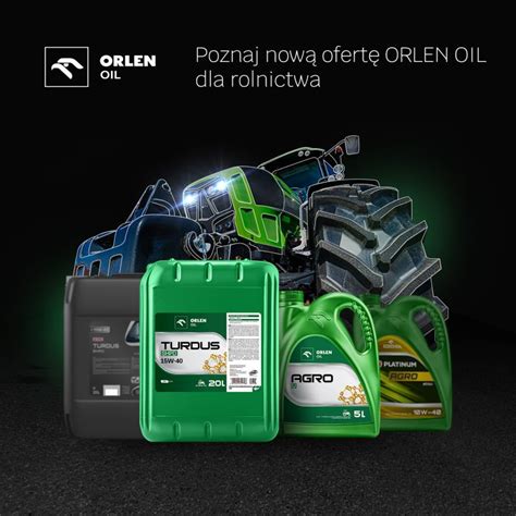 Infografika prezentująca linie produktów Orlen Oil dla rolnictwa i motoryzacji