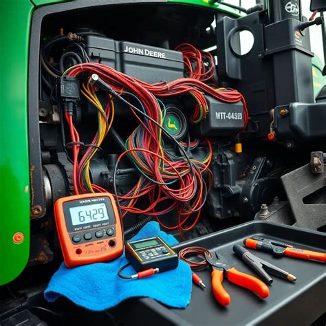 zdjęcie zaśniedziałych styków w instalacji elektrycznej ciągnika