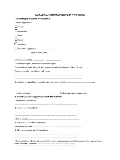 Przykładowa karta kwalifikacyjna UDT