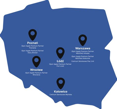 mapa rozmieszczenia punktów serwisowych jcb w regionie świętokrzyskim