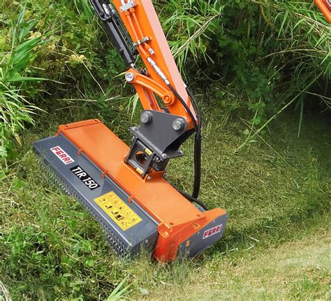 Photo of a flail mower with a collection basket