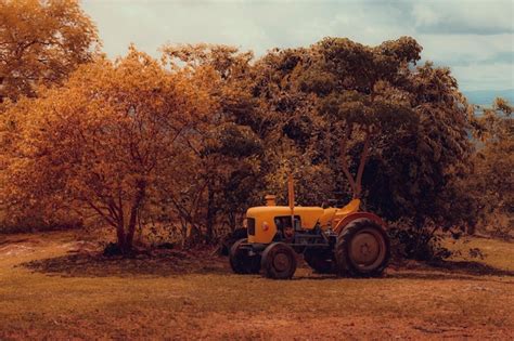Thematic photo of a homemade SAM tractor in a rural setting