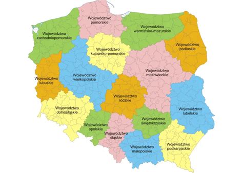 Mapa województwa podlaskiego z zaznaczonymi głównymi ośrodkami handlu maszynami rolniczymi