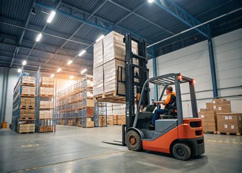 Thematic photo of a forklift in a warehouse