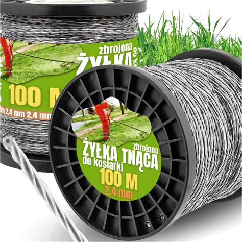 Infografika przedstawiająca różne rodzaje głowic tnących do kosy żyłkowej (żyłka, nóż)