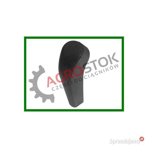 zbliżenie na gumową rękojeść dźwigni napędu glebogryzarki