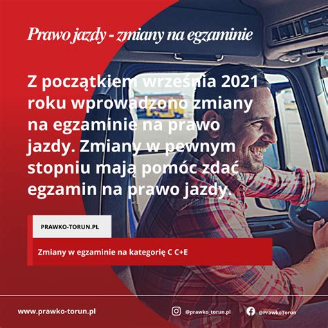 infografika przedstawiająca zmiany w egzaminowaniu na kategorię C+E
