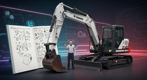 Przykładowy schemat części z instrukcji obsługi minikoparki Bobcat 322
