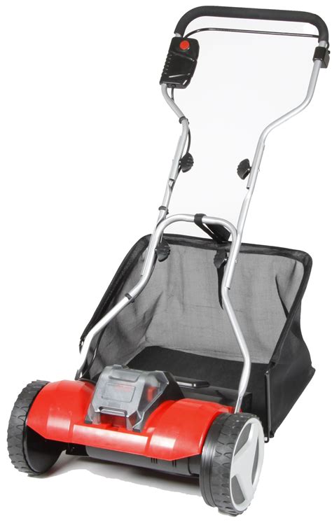 Zdjęcie akumulatorowej kosiarki Einhell GE-HM 18/38 Li-Solo w akcji na trawniku