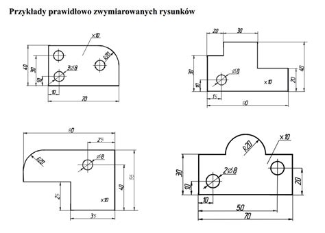 Rysunek techniczny z przykładami części zamiennych do ładowarek Bobcat