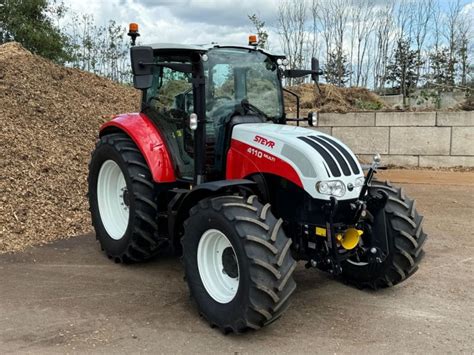 Thematic photo of a STEYR Multi tractor working in a field