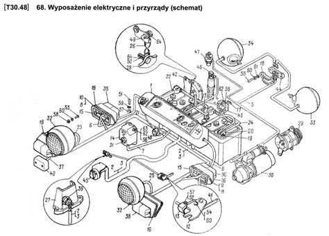 Złożona instalacja elektryczna ciągnika z wyróżnionym gniazdem ISOBUS