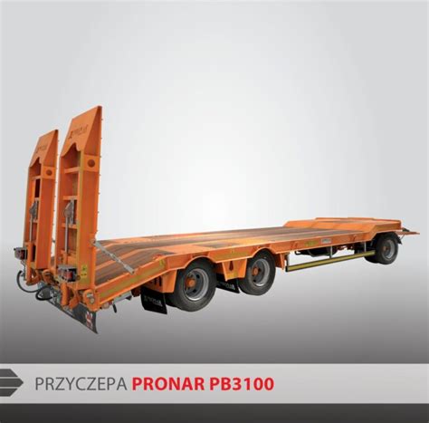 Trzyosiowa przyczepa niskopodwoziowa do przewozu maszyn