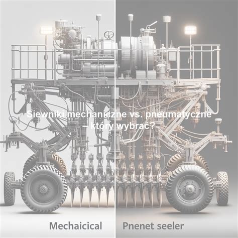 infografika porównująca siewniki mechaniczne i pneumatyczne