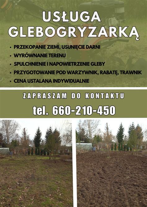 Ilustracja porównująca pracę tradycyjnym szpadlem oraz nowoczesną glebogryzarką spalinową w ogrodzie.