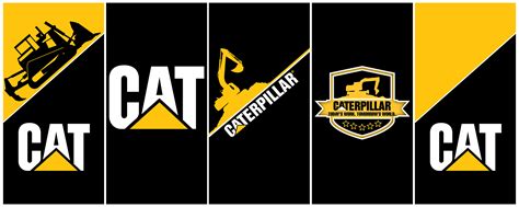Logo Caterpillar na tle silnika