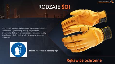 infografika przedstawiająca zestaw środków ochrony indywidualnej operatora kosiarki: okulary, rękawice, obuwie ochronne i słuchawki