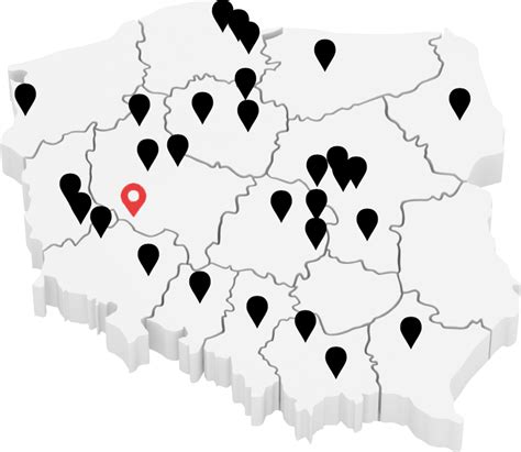 mapa lokalizacji Nadarzyna z zaznaczonymi punktami usług budowlanych
