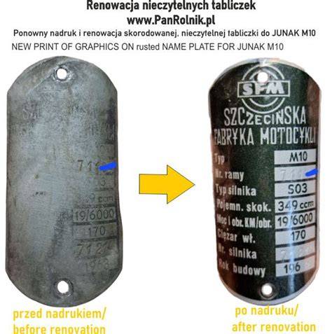 Zdjęcie tabliczki znamionowej traktorka Honda z zaznaczonymi kluczowymi informacjami