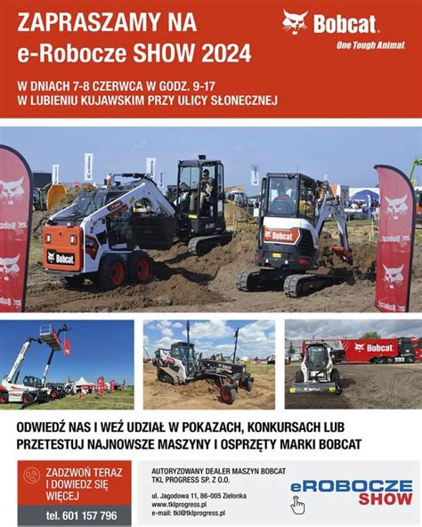 logo marki Bobcat oraz zdjęcie innej miniładowarki dostępnej w wypożyczalni
