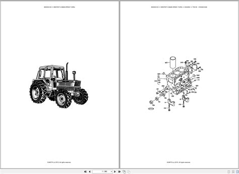 Ilustracja lub schemat działania systemu Bi-Speed Turn w ciągniku Kubota