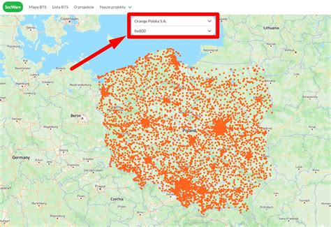 Mapa z zaznaczonymi strefami bezpieczeństwa (Safety Zones) dla ciężarówek.