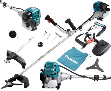 Kosa spalinowa Makita RBC420E w akcji na tle zielonego ogrodu