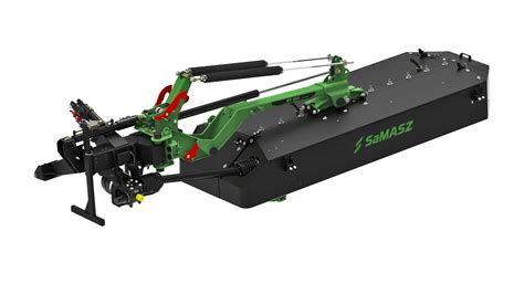 Schemat budowy kosiarki dyskowej SaMASZ KT 261 z zaznaczonymi elementami wyposażenia