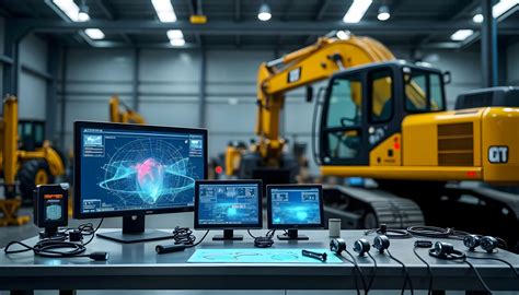 Infographics showing the flow of electronic diagnostics in heavy machinery