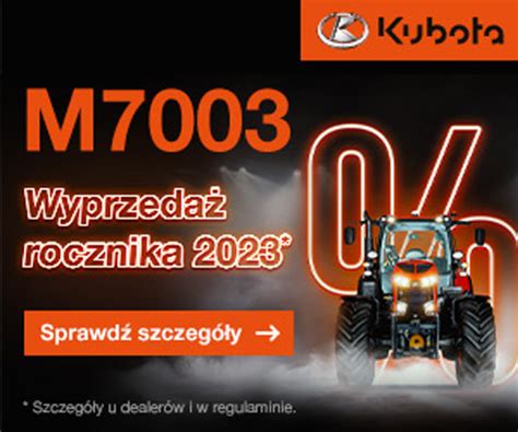 Zestawienie modeli ciągników Kubota serii M7003