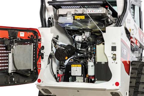 Engine compartment of a Bobcat mini loader