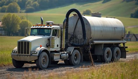 Thematic photo of a vacuum truck in a rural setting