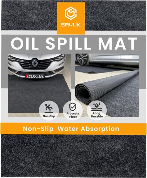 Thematic photo of a truck with a sorbent mat or an infographic showing a spill being absorbed by a mat