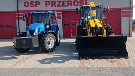 Porównanie gabarytów koparko-ładowarki, ciągnika z TUR-em i miniładowarki