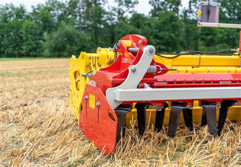 Thematic photo of a Pöttinger LION rotary harrow in a field
