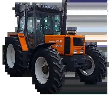 infografika porównująca dane techniczne ciągników Renault 103-54 i 106-54 TL
