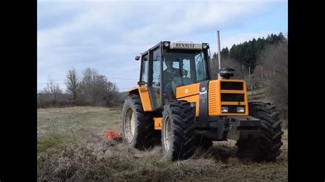 Thematic photo of Renault 110-14 tractor working in a field