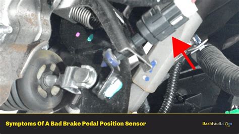 Photo of a brake pedal position sensor and its wiring