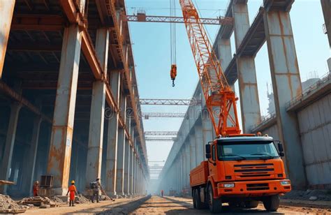 Thematic photo of a mobile crane working on a construction site