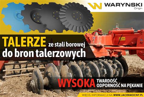 Ilustracja różnych typów bron: talerzowych, zębowych, sprężynowych