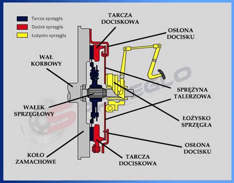 Schemat ogólny budowy sprzęgła w ciągniku