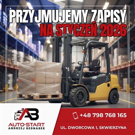 Zdjęcie z zajęć praktycznych na kursie na wózki widłowe, gdzie kursant manewruje wózkiem