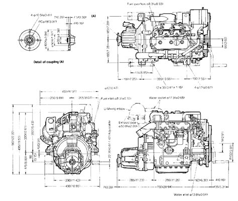 Technical drawing or schematic of Yanmar YM1500S engine or transmission