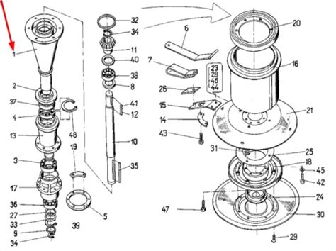 Schemat budowy kosiarki rotacyjnej z opisem głównych elementów