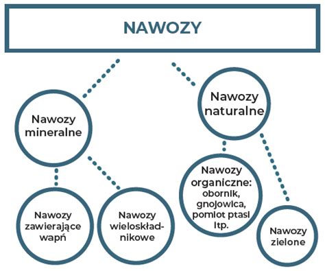 Schematyczne przedstawienie różnych rodzajów nawozów organicznych stosowanych w sadownictwie