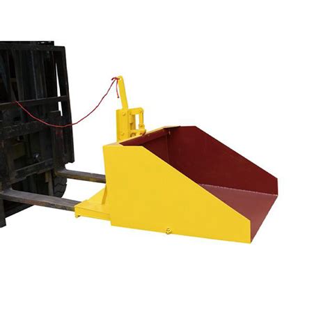 Thematic photo of a forklift with an attached bucket loading bulk materials