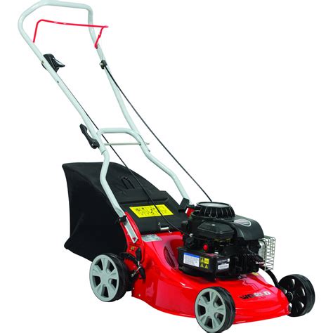 Kosiarka spalinowa World GRB 400P B&S 450 z widocznym silnikiem i stalowym korpusem