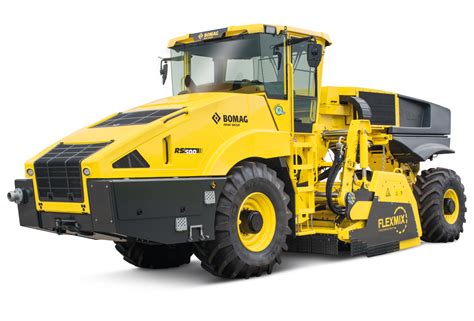 Widok z kabiny stabilizatora Bomag RS 500 ukazujący 360-stopniową widoczność