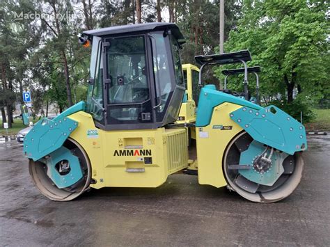 Thematic photo of Ammann road roller on a construction site