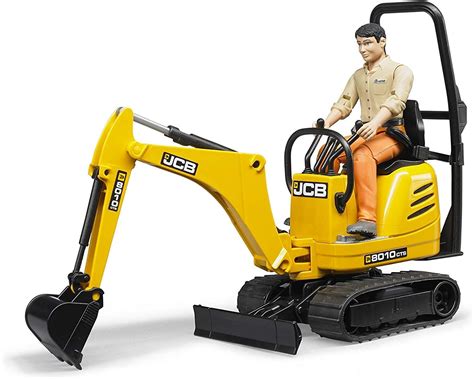 JCB Bruder toy excavator and trailer